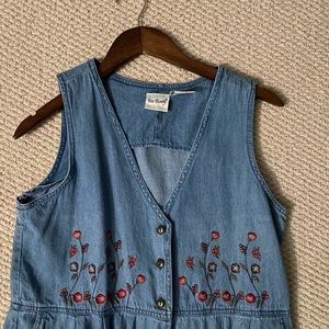 Stunning denim long Vintage looking dress